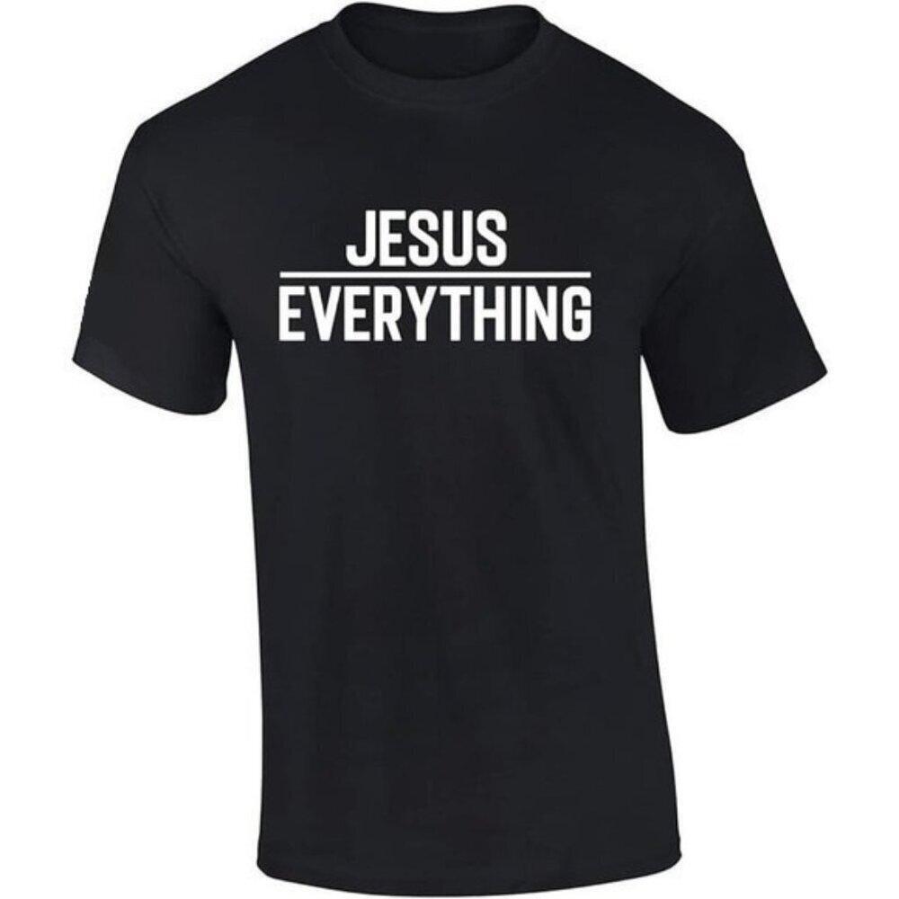 Jesus Over Everything Christian Faith Cross Graphic Unisex T-Shirt
